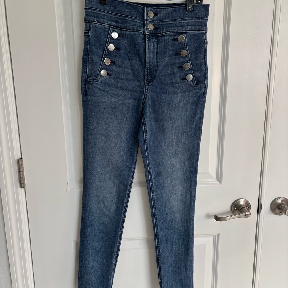 Express High-Rise Sailor Pocket Skinny Denim Jeans